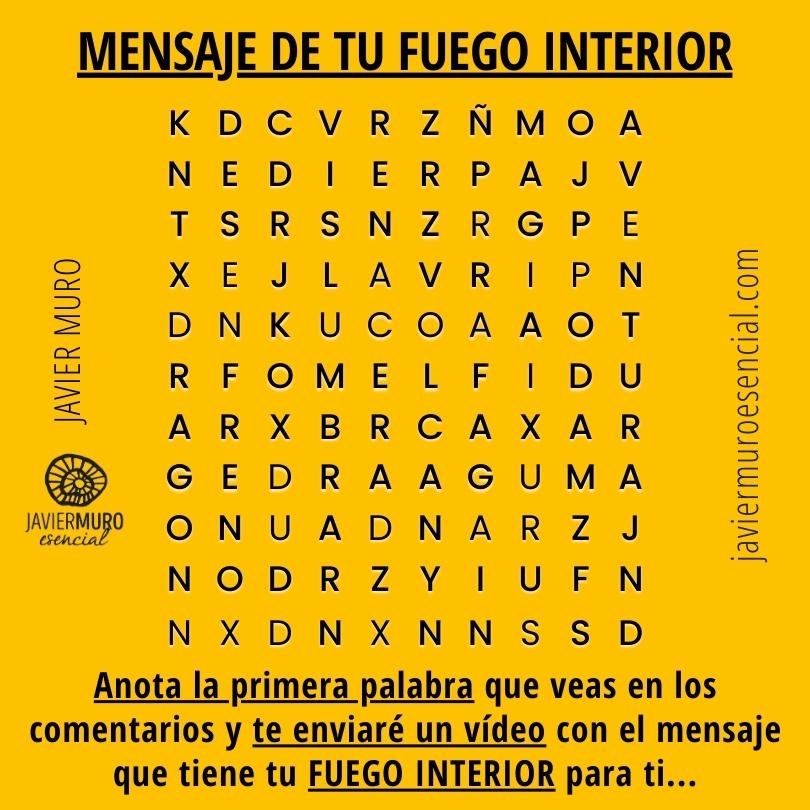 Crucigrama Mensaje de tu Fuego Interior Diciembre 2023